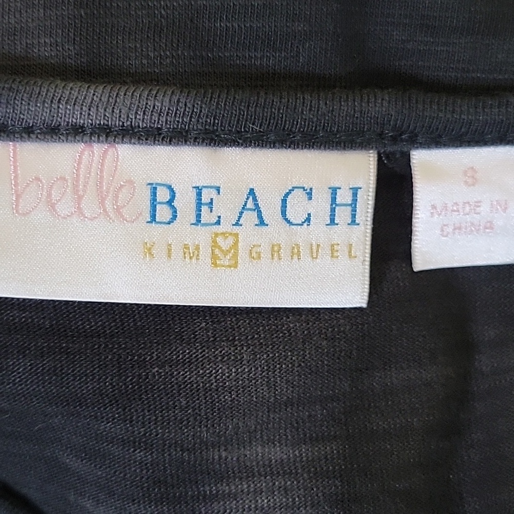 Belle Beach By Kim‎ Gravel Black Tie Dye Tshirt Dress Size Small - Picture 2 of 8